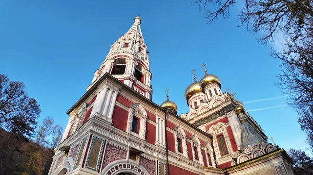 Shipka Monastery Holy Nativity, known as Russian church in town of Shipka, Stara Zagora Region, Bulgaria