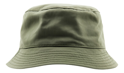 PNG Olive green bucket hat with stitching detail