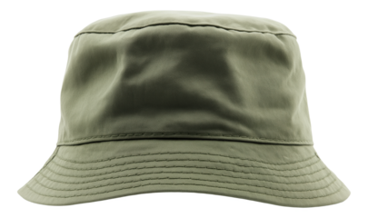 PNG Olive green bucket hat with stitching detail