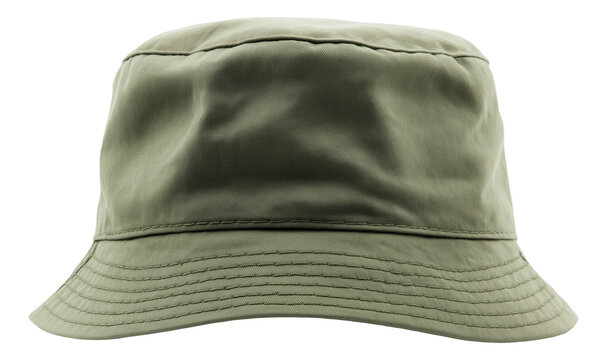 PNG Olive green bucket hat with stitching detail