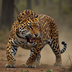 Fototapeta premium leopard in the zoo