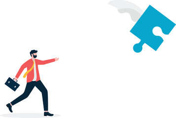 Finding the last missing piece to finish or complete work. decision,

