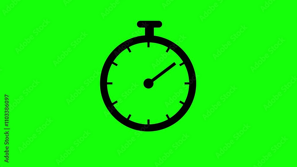 Poster clock and time lapse icon with 24 hour countdown and simple clock or watch symbol.