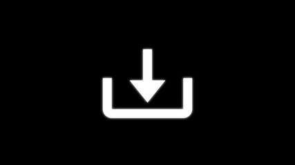 Loading icon with arrow down symbol for upload and download animation.