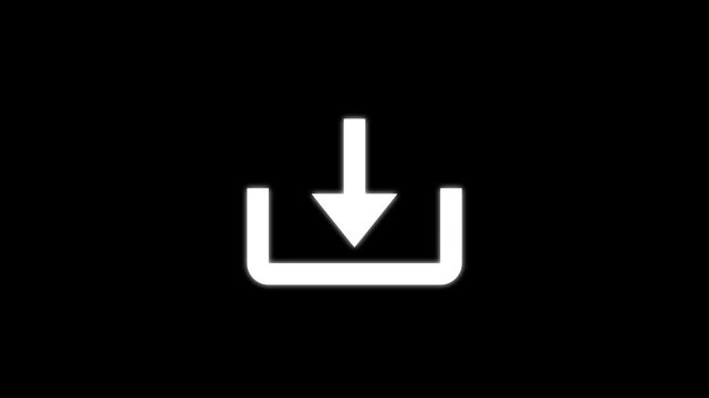 Loading icon with arrow down symbol for upload and download animation.