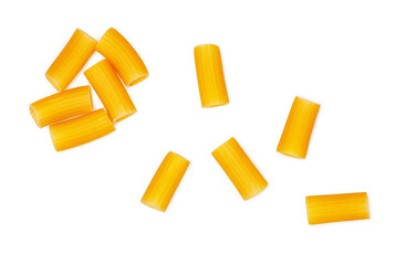 Raw pasta isolated on a white background