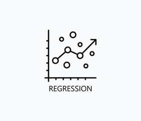 Regression Vector, Icon Or Logo Sign Symbol Illustration 