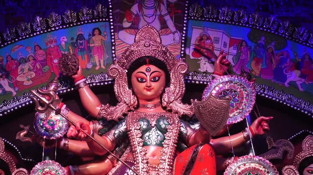 The biggest festival of West Bengal is Durga Puja with the idol of Durga Thakur. Durgapujo in West Bengal is famous all over the world. It is especially popular among Hindus.