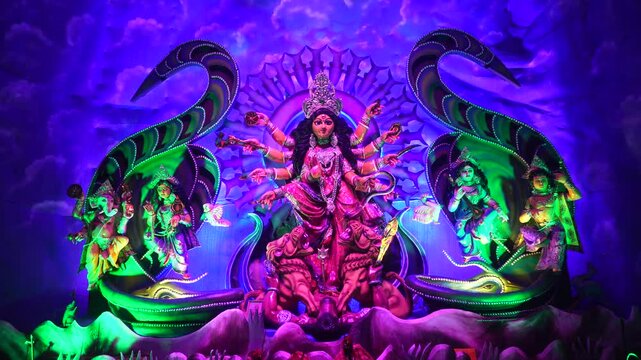The biggest festival of West Bengal is Durga Puja with the idol of Durga Thakur. Durgapujo in West Bengal is famous all over the world. It is especially popular among Hindus.