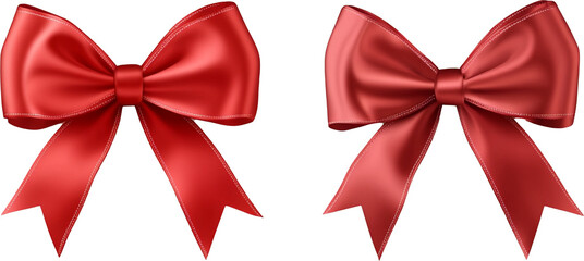 ribbon bows on a transparent background, bow, ribbon, gift, christmas, decoration, holiday, celebration