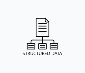 Structured Data Vector, Icon Or Logo Sign Symbol Illustration 