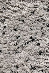 Black and white furry carpet texture