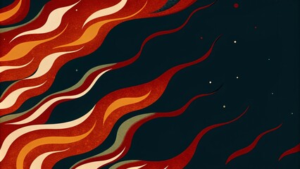 vibrant abstract style fire background with copy space