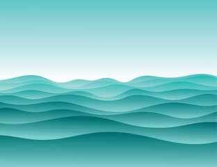 The deep sea with big waves. 
