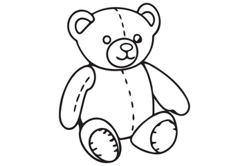 Teddy Bear Toy Silhouette Art Vector Design.