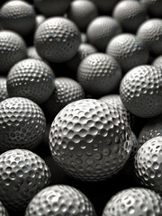 Vertical Image  - golf balls in black and white, monochrome