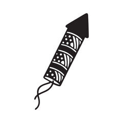 Vector Art of Christmas Fireworks - Stunning Silhouette Design.