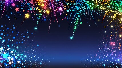 Rainbow bokeh lights creating a smooth arc effect on a white background, adding a vibrant and cheerful touch