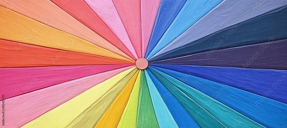 Poster vibrant and colorful abstract design radial pattern with multiple colors ideal background