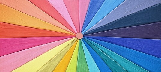 Obraz premium Vibrant and Colorful Abstract Design Radial Pattern With Multiple Colors Ideal Background