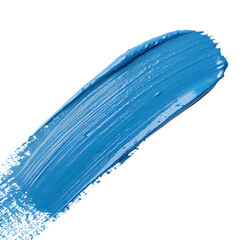 blue paint brush stroke isolated on white background as transparent. PNG. AI GENERATED