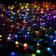 Fototapeta premium abstract Christmas background with stars, Magical Christmas Stars in an Abstract Background