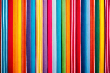Obraz premium Brightly Colored Striped Background Pattern for Fashion Photography Inspiration with Hand-Drawn Vertical Stripes in a Playful and Vibrant Design Element