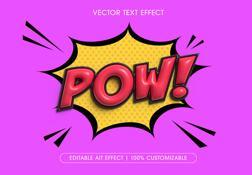 Yellow and Red 3D Comic Styled Text Effect