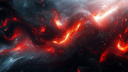 Black background with beautiful red sparkles. free space for text