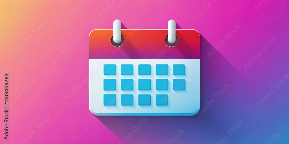 Poster calendar glyph style icon for digital use in web design, mobile applications, and infographics - per