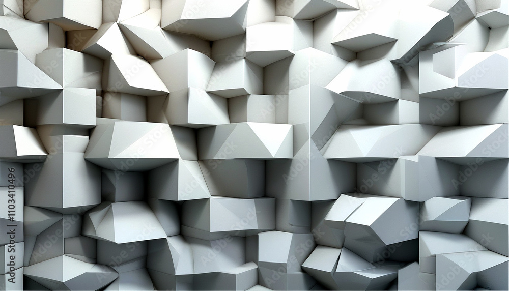 Poster abstract geometric shapes create depth in modern architectural design