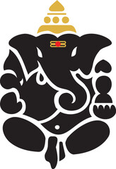 Illustration Design of Indian God Ganesha clipart