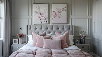 Modern style interior design 3d illustration