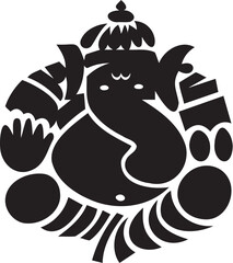 Illustration Design of Indian God Ganesha clipart