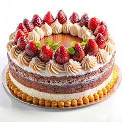 cake on white background