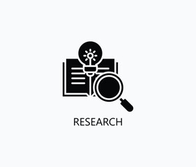 Research Vector, Icon Or Logo Sign Symbol Illustration 