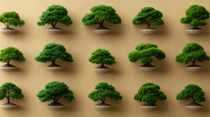 Natural bonsai display indoor gallery decorative art minimalist environment unique perspective serenity and growth