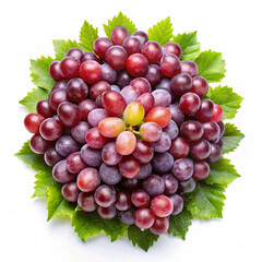 grapes on white background