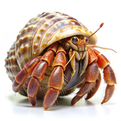 hermit crab on white background