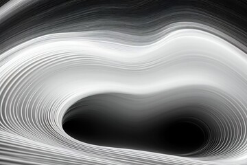 Monochrome abstract vortex with smooth flowing lines.