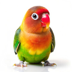 Lovebird on white background