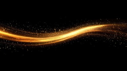 A long, curvy line of gold sparks