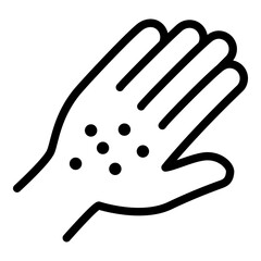 Rashes icon. Vector line icon	