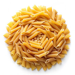 pasta on white background