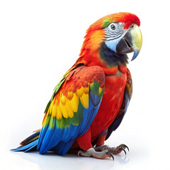 parrot on white background