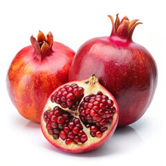 pomegranate on white background