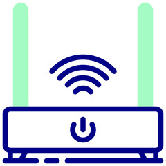 router mixed outline vector icon
