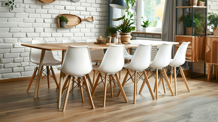 Modern style interior design 3d illustration