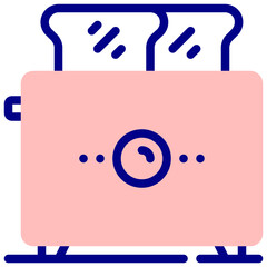 toaster mixed outline vector icon