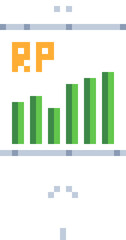 Finance Business Growth Chart Pixel Art Illustration